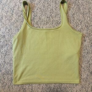 Hollister Green Sleeveless Fitted Crop Tank Top